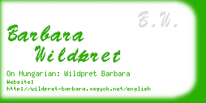 barbara wildpret business card